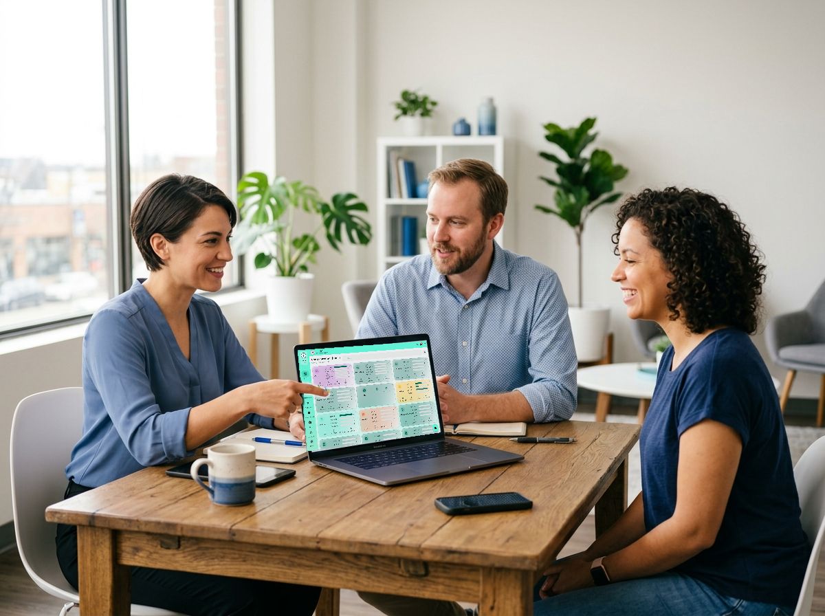 AntWebsystems consultants helping a business owner with the GrowERP admin app